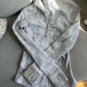 Gray Camouflage lululemon Zip-Up Hoodie
